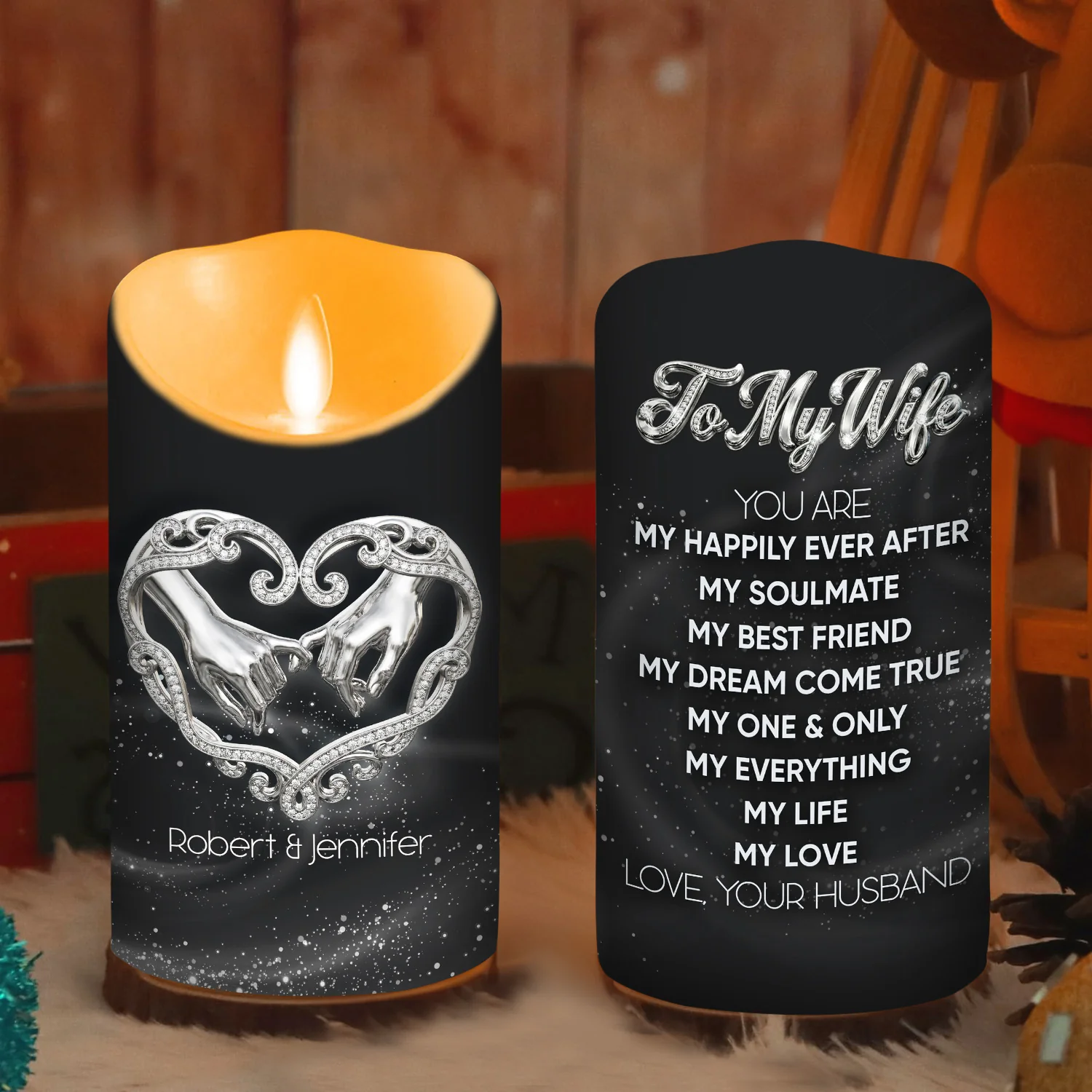 My Happily Ever After - Personalized Custom LED Candle - Image 4