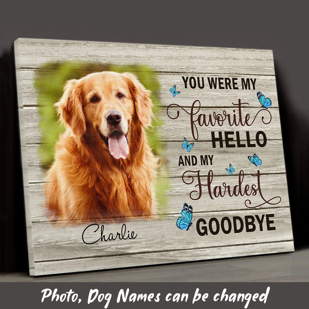 My Hardest Goodbye - Personalized Custom Photo Canvas - Memorial Wall Art - Image 4