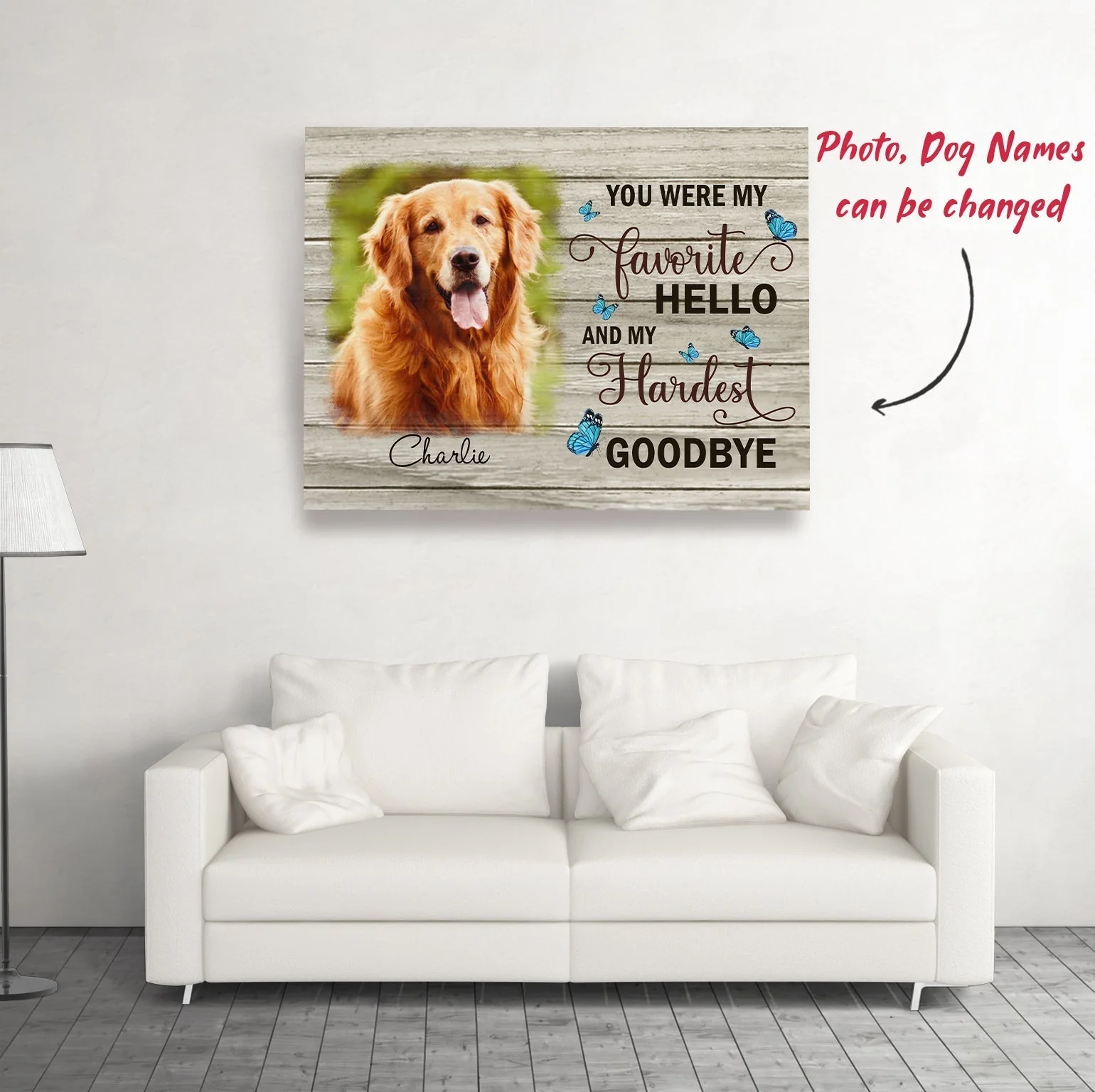 My Hardest Goodbye - Personalized Custom Photo Canvas - Memorial Wall Art - Image 7