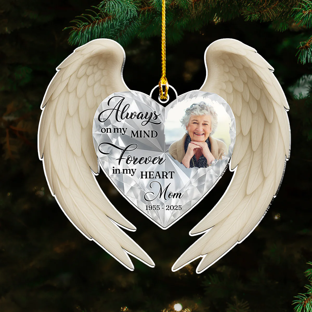 My Heart And Mind - Personalized Custom Acrylic Ornament - Image 4