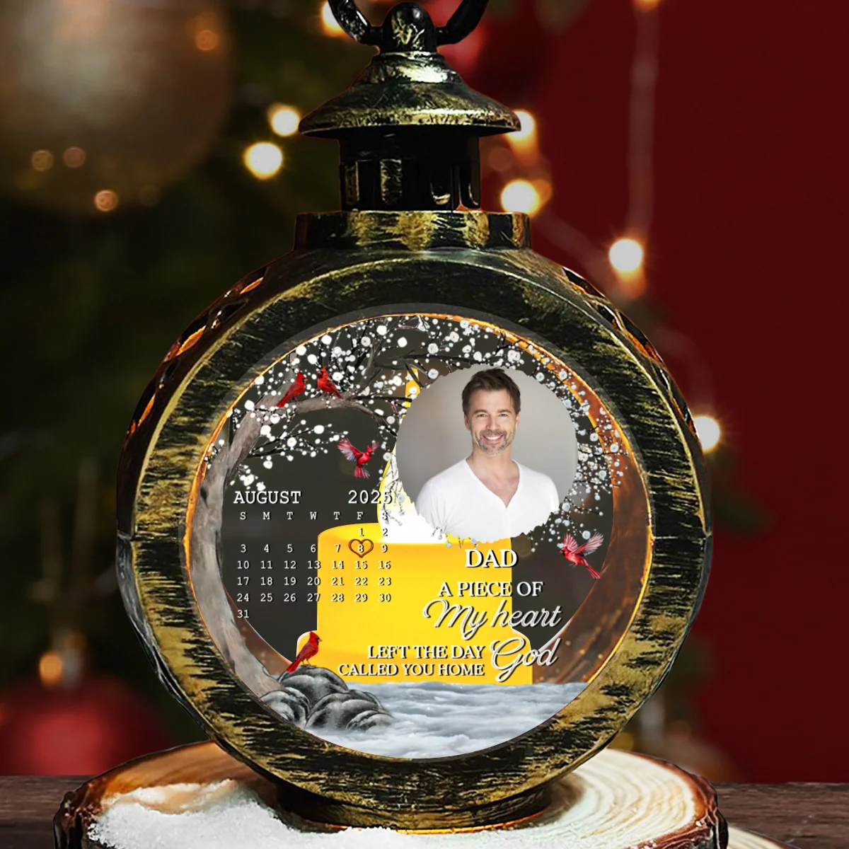 My Heart Changed Forever - Personalized Custom Christmas Lantern - Image 7