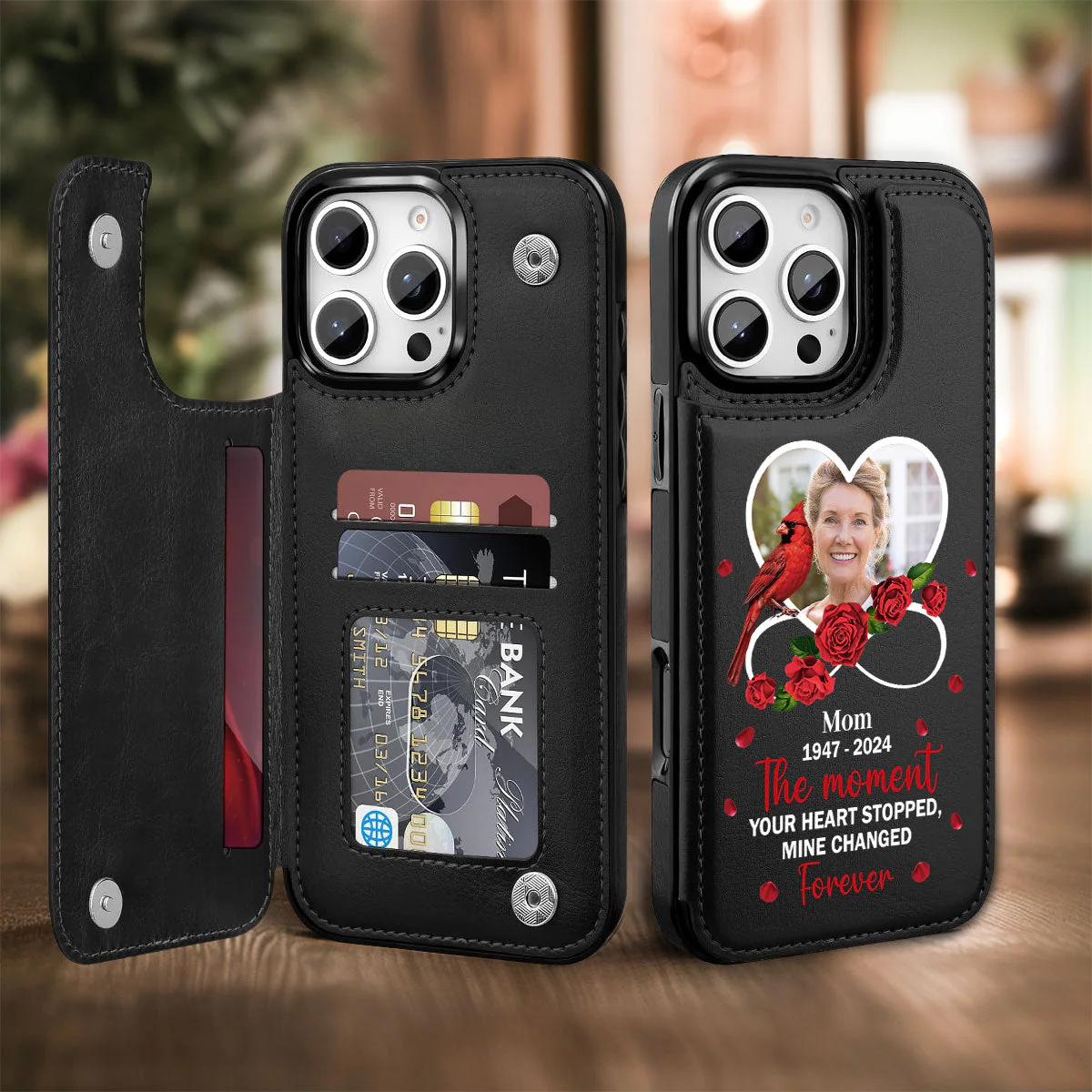 My Heart Changed Forever - Personalized Custom Leather Phone Case - Image 4