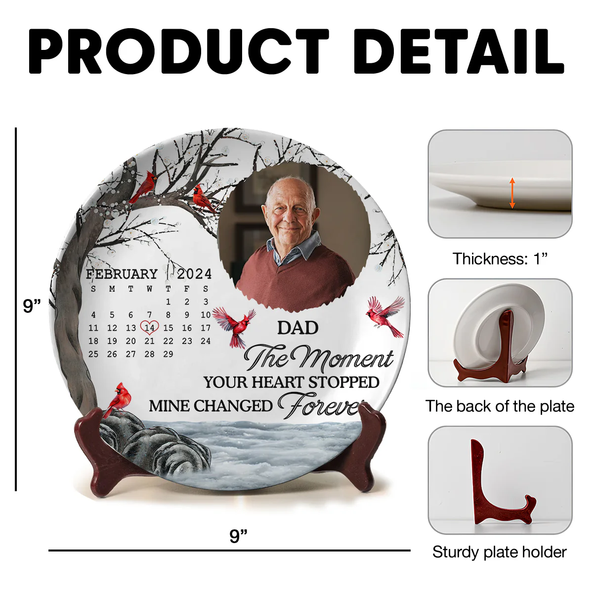 My Heart Changed Forever - Personalized Custom Plate - Image 5