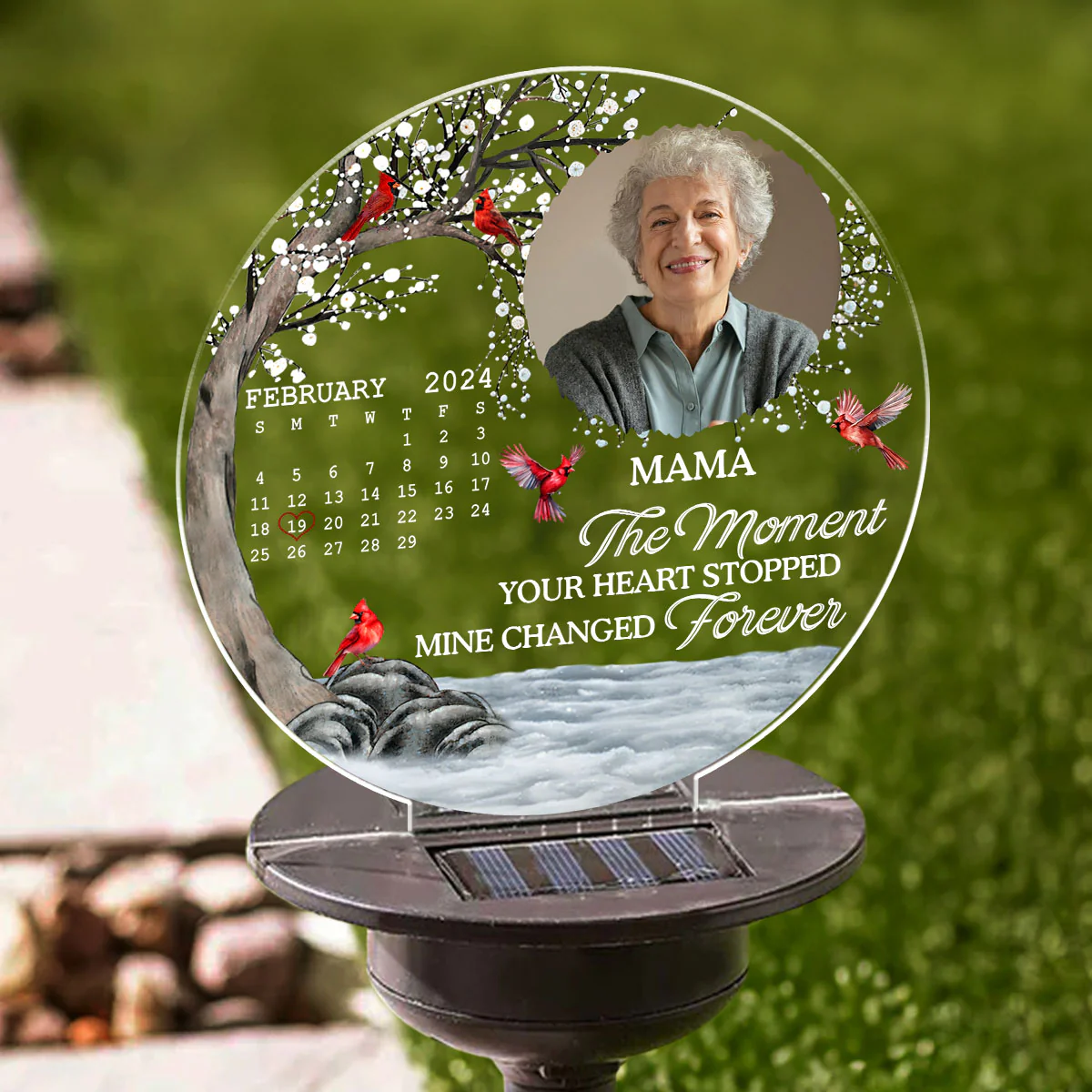My Heart Changed Forever - Personalized Custom Solar Light - Image 4