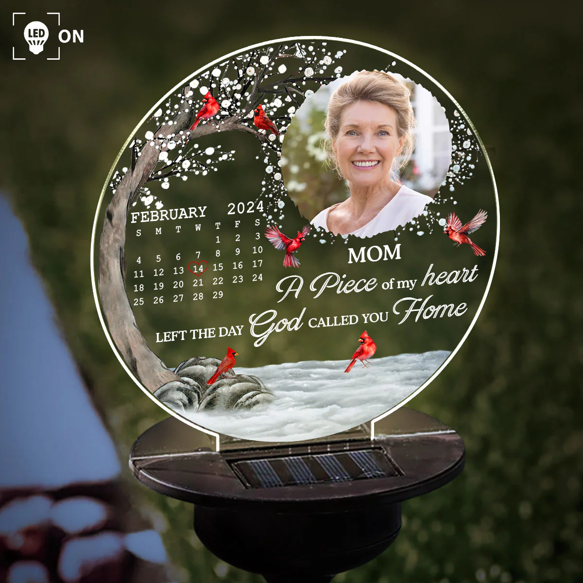 My Heart Changed Forever - Personalized Custom Solar Light - Image 5