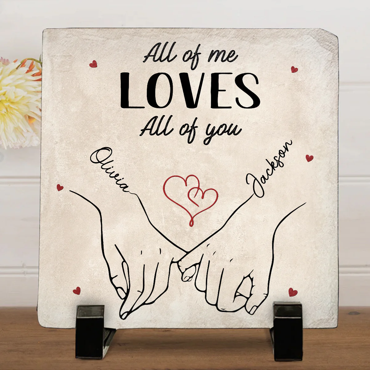 My Heart Is Perfect Because You Are Inside - Personalized Custom Square Shaped Stone - Image 4