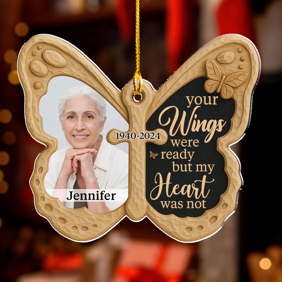 My Heart Misses You - Personalized Custom Acrylic Ornament - Image 2