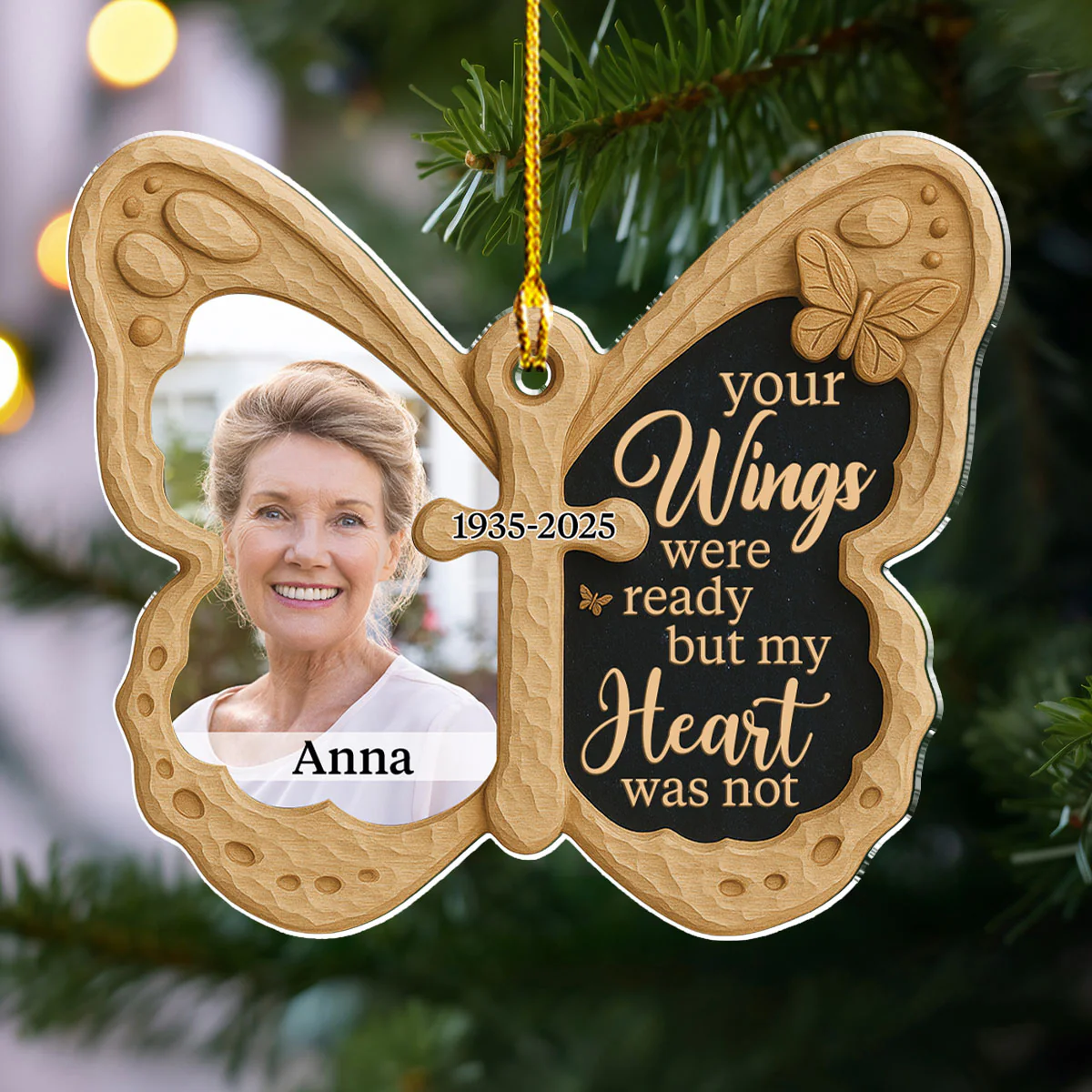 My Heart Misses You - Personalized Custom Acrylic Ornament - Image 3