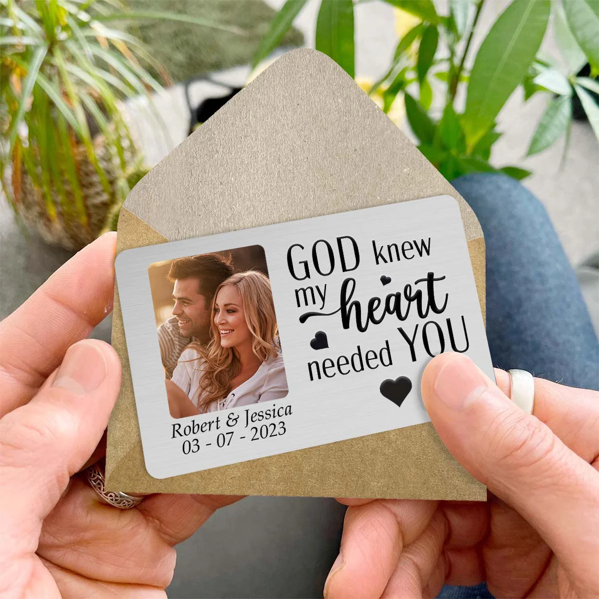 My Heart Needs You - Personalized Custom Wallet Card - Image 3