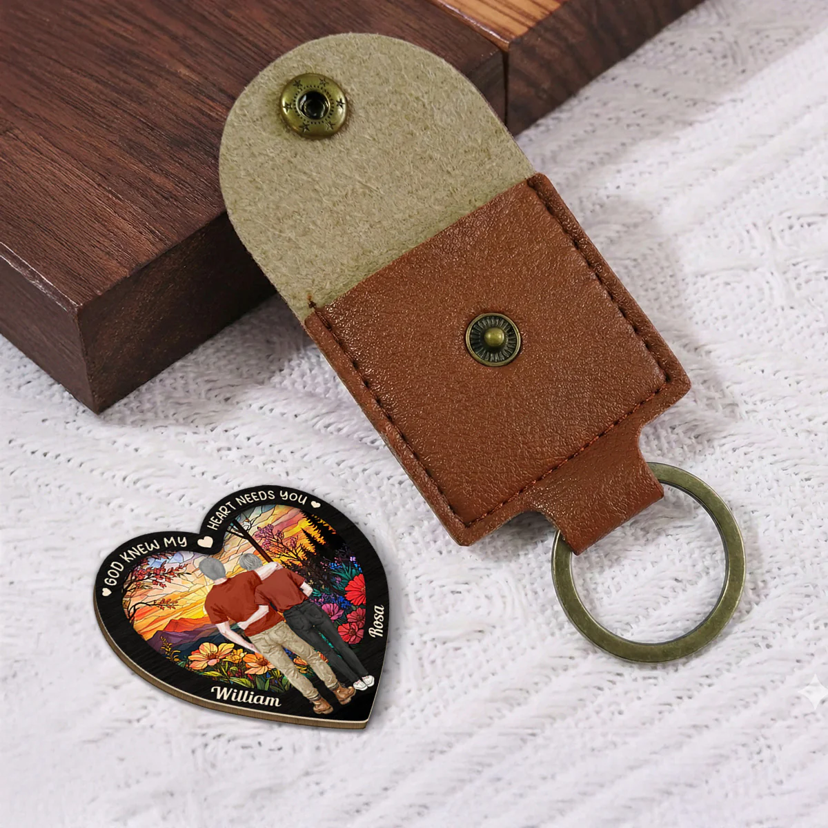My Heart Needs You - Personalized Custom Wooden Pocket Hug - Image 2