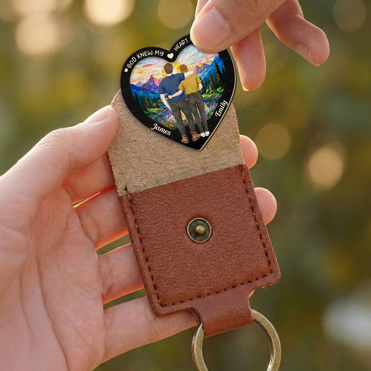 My Heart Needs You - Personalized Custom Wooden Pocket Hug - Image 3