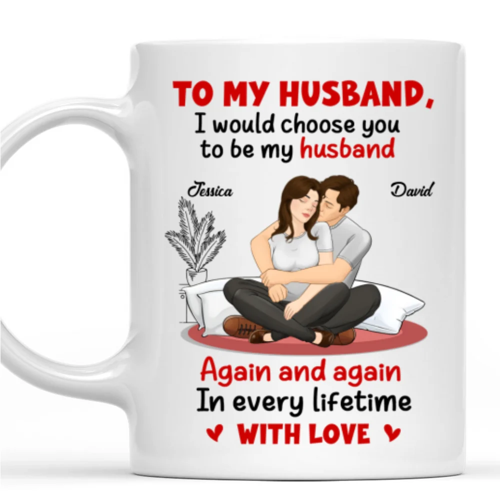 My Heart Repeats Your Name - Personalized Custom Coffee Mug - Image 7