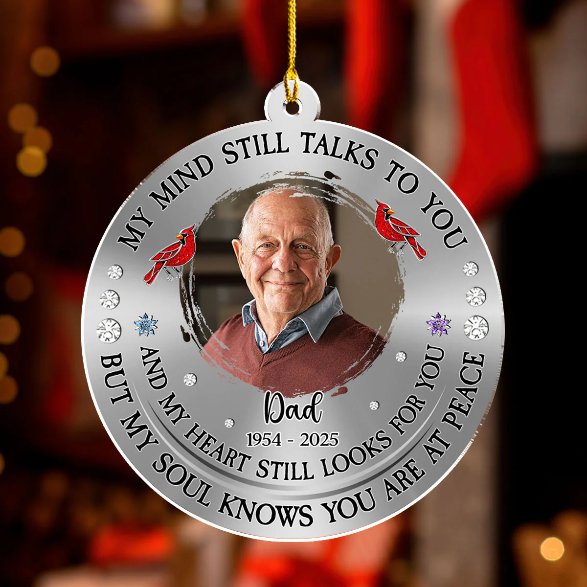 My Heart Still Looks For You - Personalized Custom Acrylic Ornament - Image 3