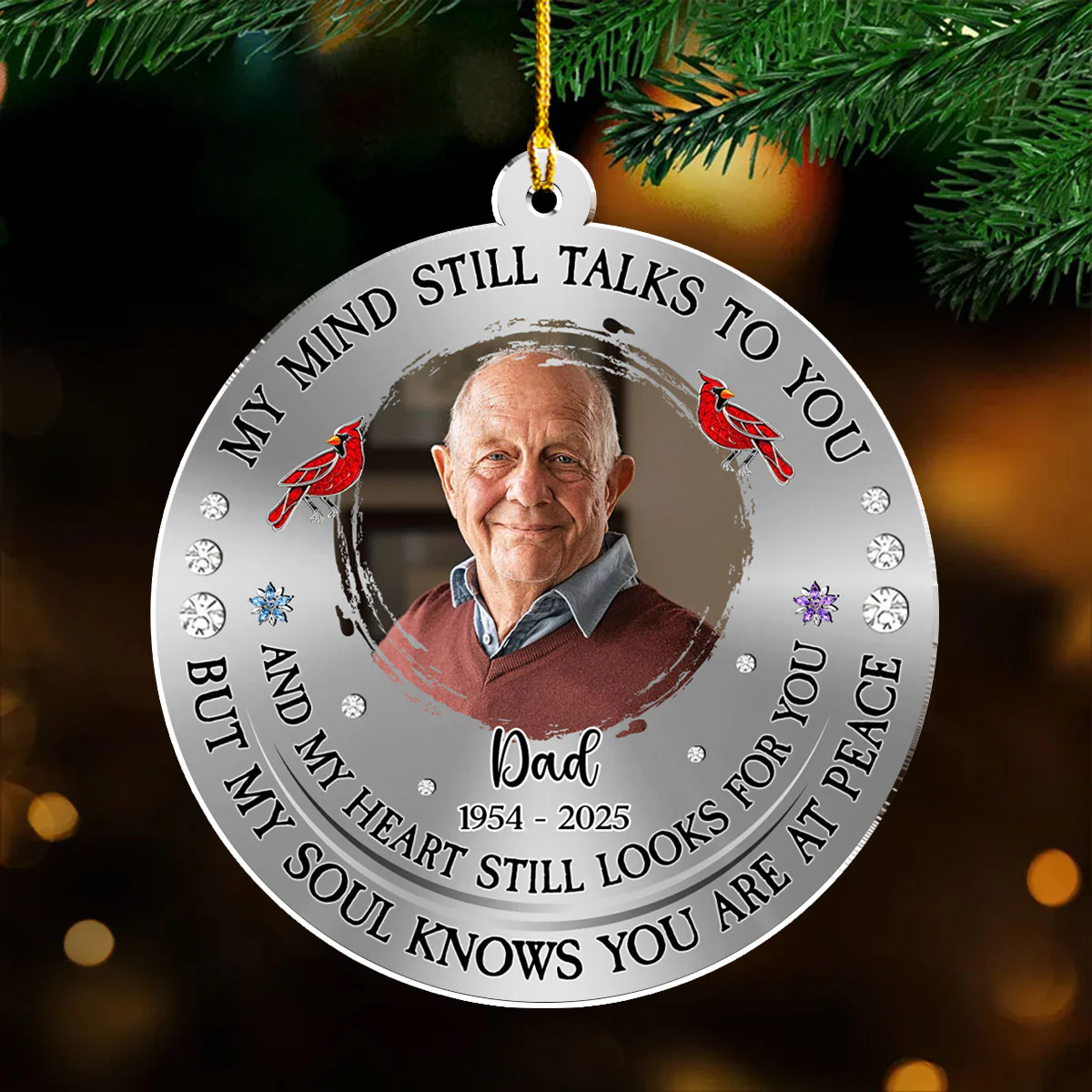 My Heart Still Looks For You - Personalized Custom Acrylic Ornament - Image 4