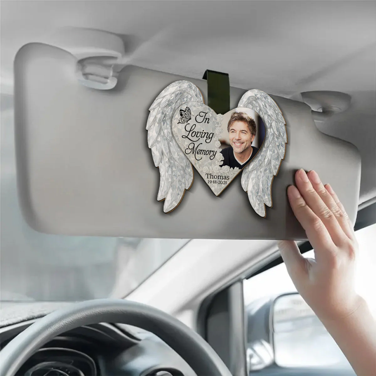 My Heart Still Loves You - Personalized Custom Car Visor Clip - Image 3