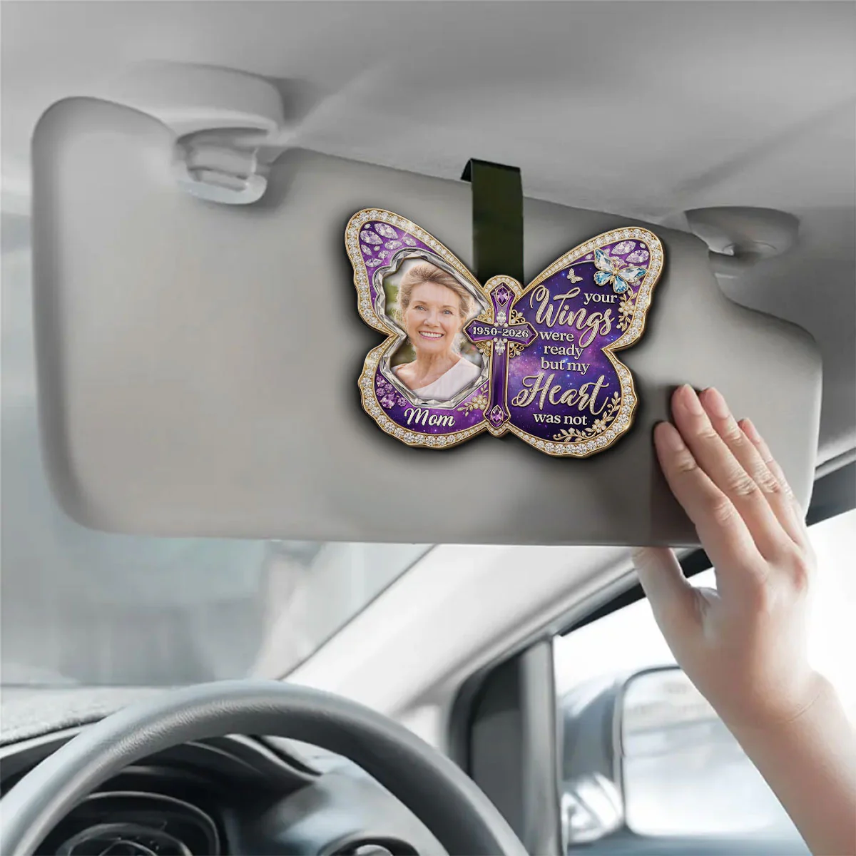 My Heart Stopped - Personalized Custom Car Visor Clip - Image 2