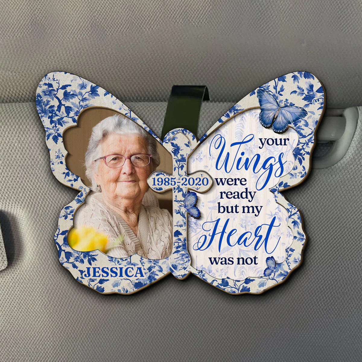 My Heart Was Not - Personalized Custom Car Visor Clip - Image 2
