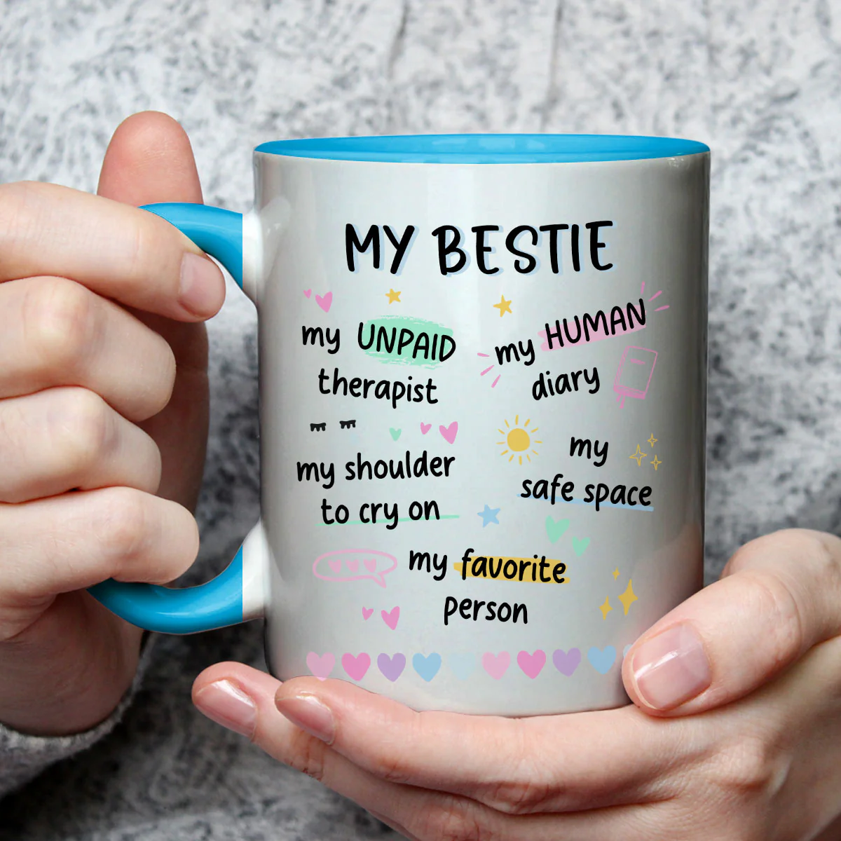 My Human Diary - Personalized Custom Accent Mug - Image 4