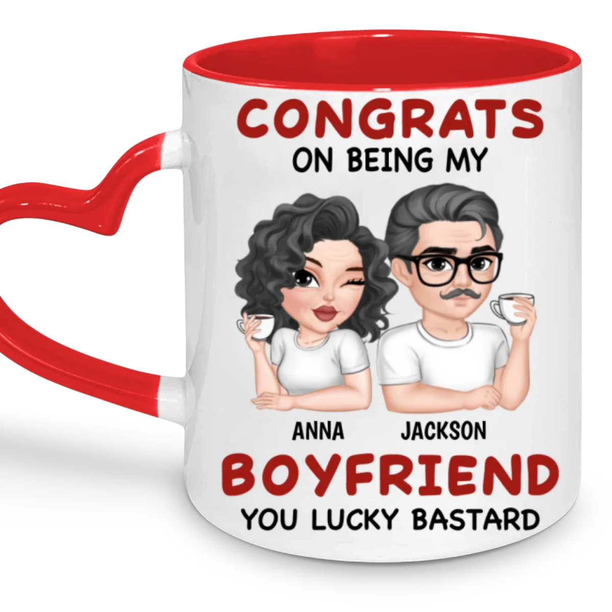 My Husband - Personalized Custom Heart Handle Mug - Image 4