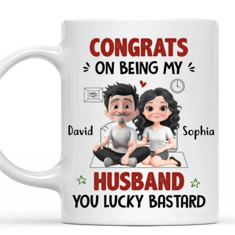 My Husband Won The Jackpot - Personalized Custom Coffee Mug - Image 6