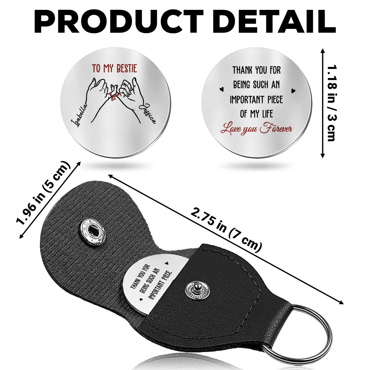 My Important Piece - Personalized Custom Pocket Hug - Image 5
