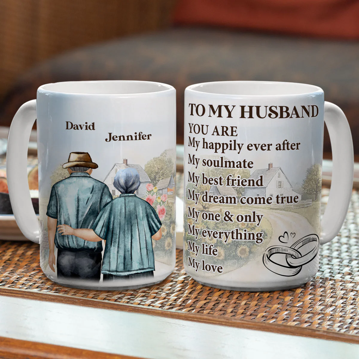 My Life And My Love - Personalized Custom Coffee Mug - Image 5