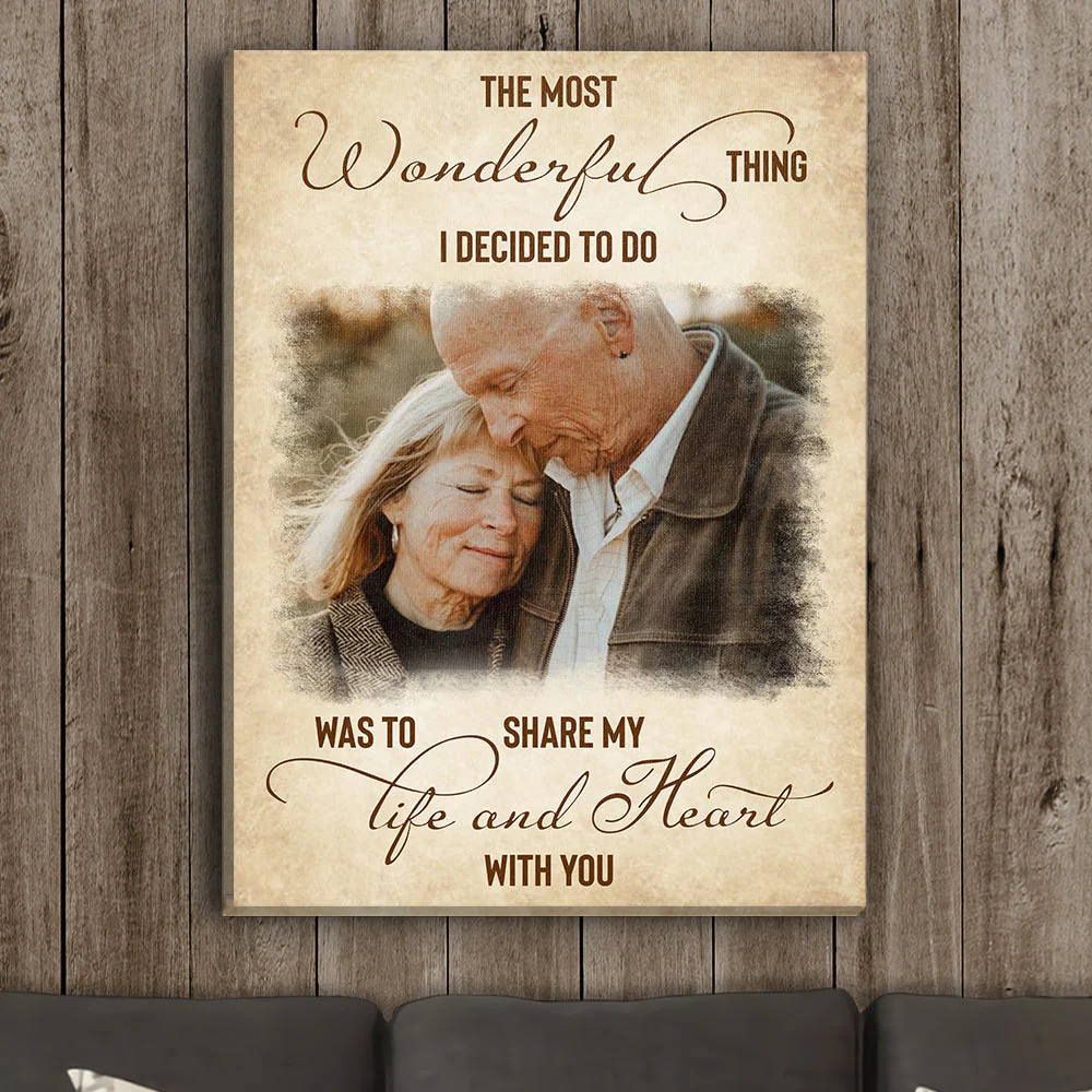 My Life & Heart - Personalized Custom Photo Canvas - Image 2