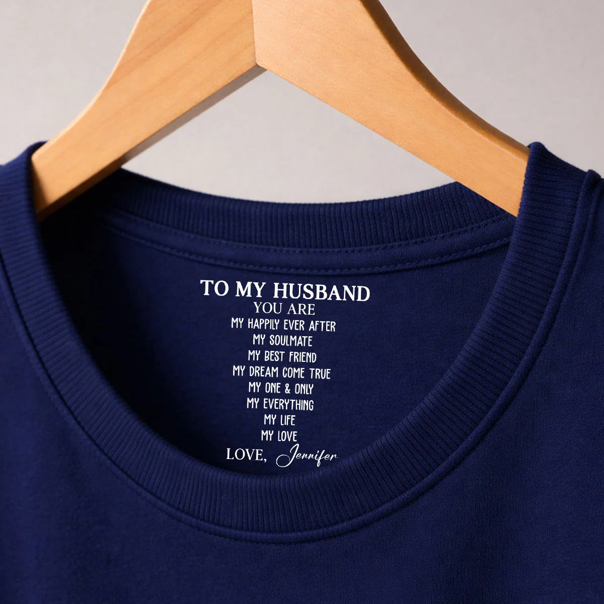 My Life My Love My Everything - Personalized Custom Inside Neck Print T-Shirt - Image 3