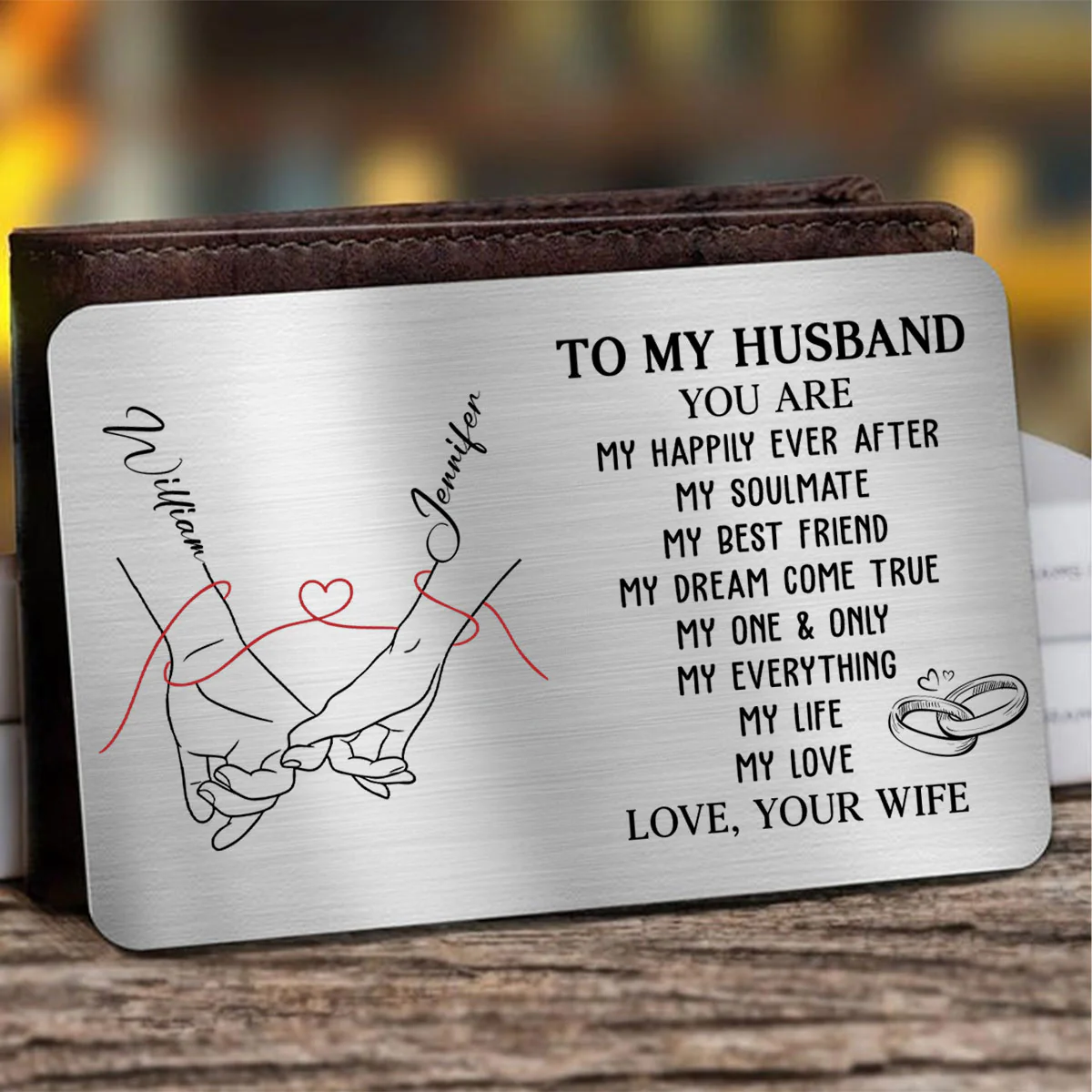 My Life My Love - Personalized Custom Wallet Card - Image 4