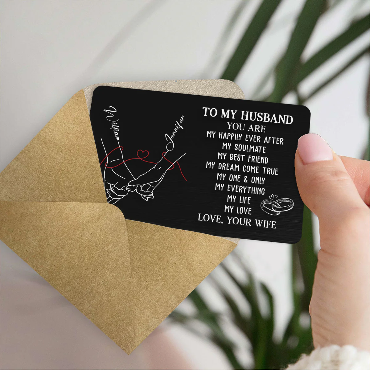 My Life My Love - Personalized Custom Wallet Card - Image 5