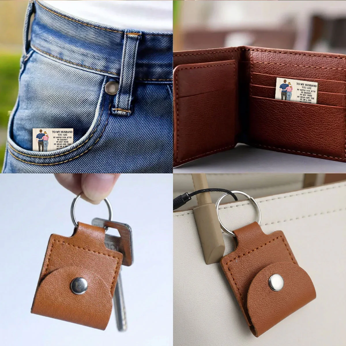 My Life My Love - Personalized Custom Wooden Pocket Hug - Image 4