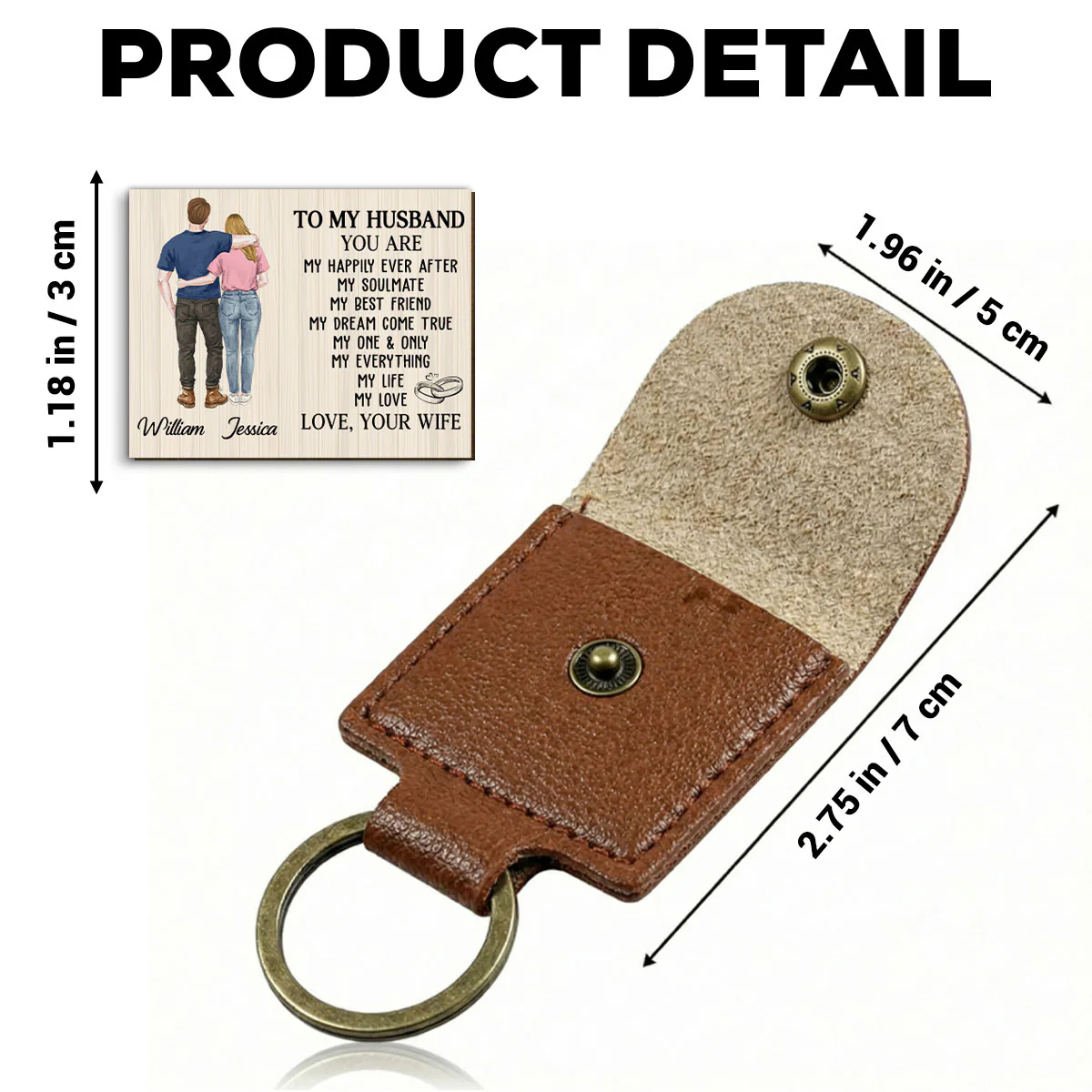 My Life My Love - Personalized Custom Wooden Pocket Hug - Image 5