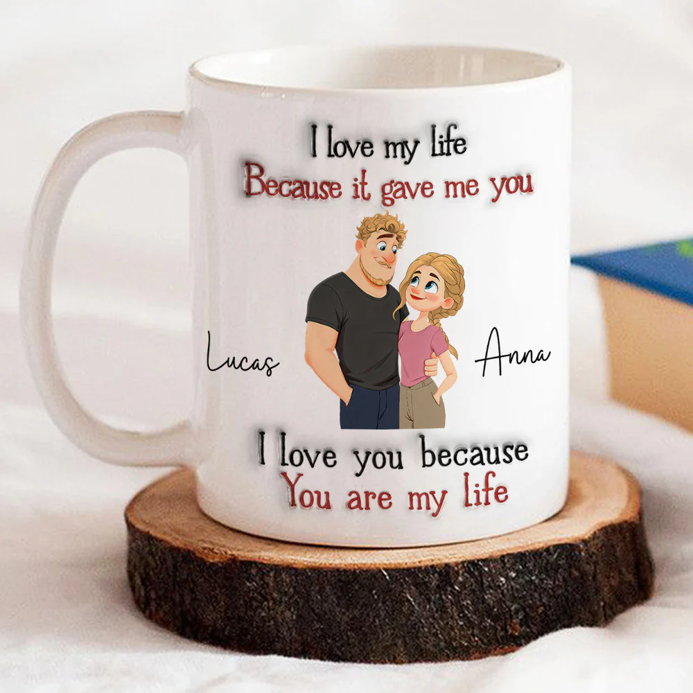 My Life - Personalized Custom 3D Inflated Effect Mug - Image 4