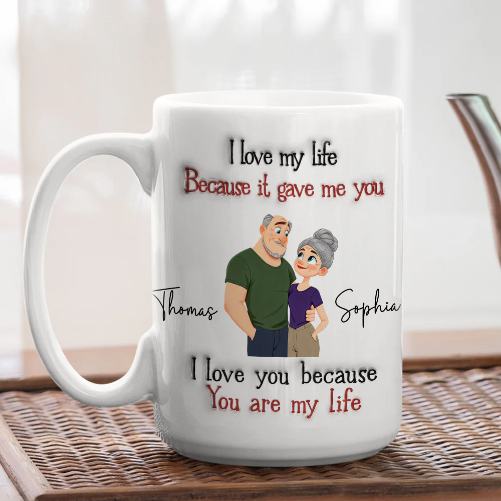 My Life - Personalized Custom 3D Inflated Effect Mug - Image 6
