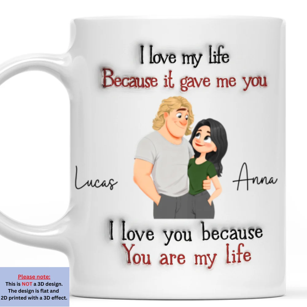 My Life - Personalized Custom 3D Inflated Effect Mug - Image 8