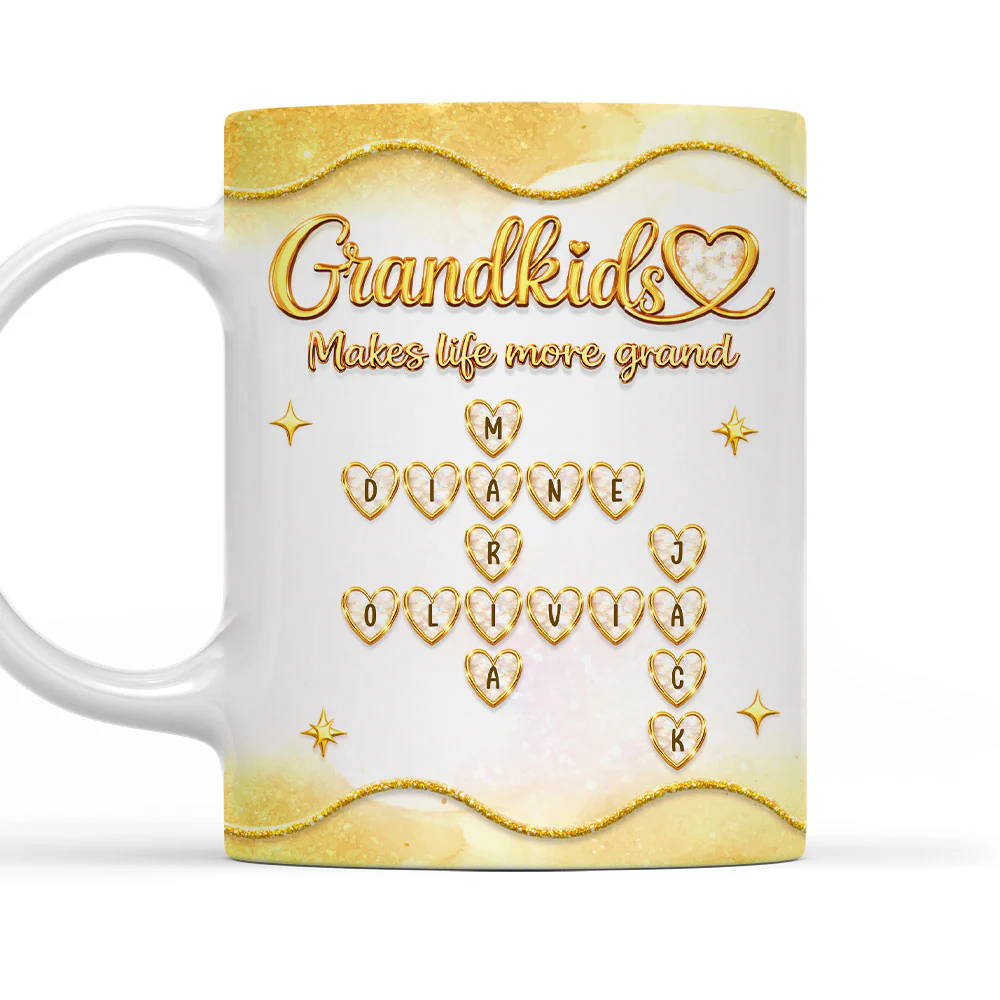 My Life With Grandkids - Personalized Custom 3D Inflated Effect Mug
