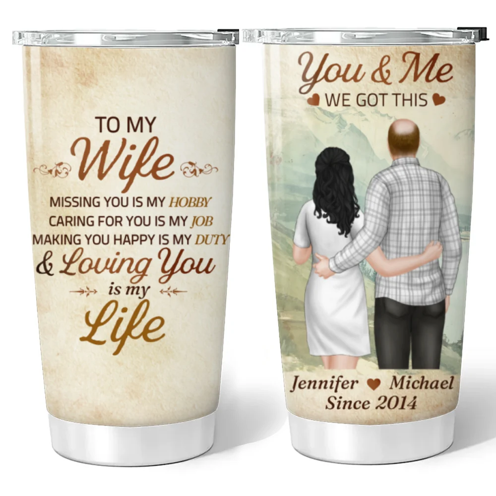 My Life With You - Personalized Custom Tumbler - Image 6