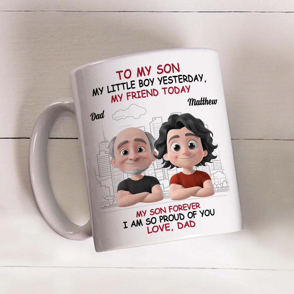 My Little Boy My Pride - Personalized Custom Coffee Mug - Image 2