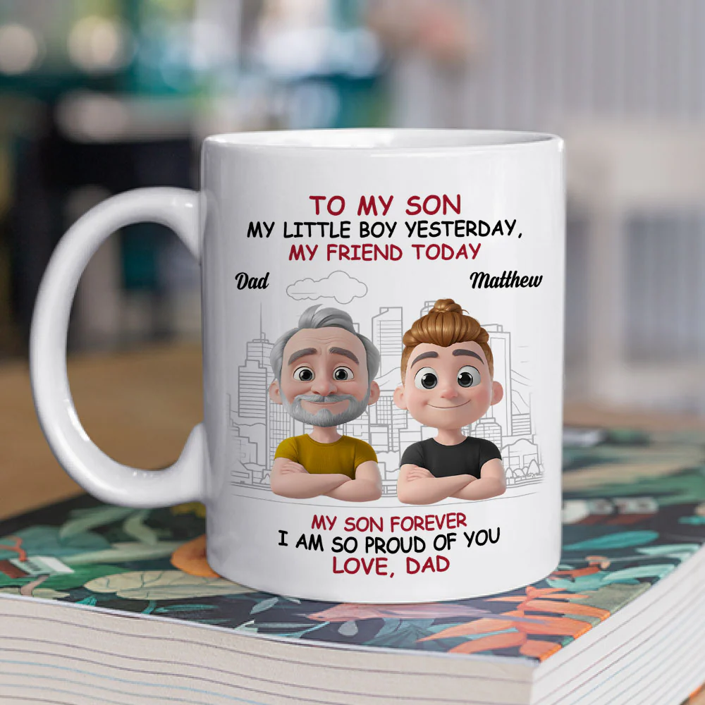 My Little Boy My Pride - Personalized Custom Coffee Mug - Image 3