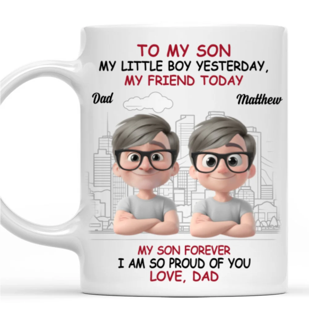 My Little Boy My Pride - Personalized Custom Coffee Mug - Image 6