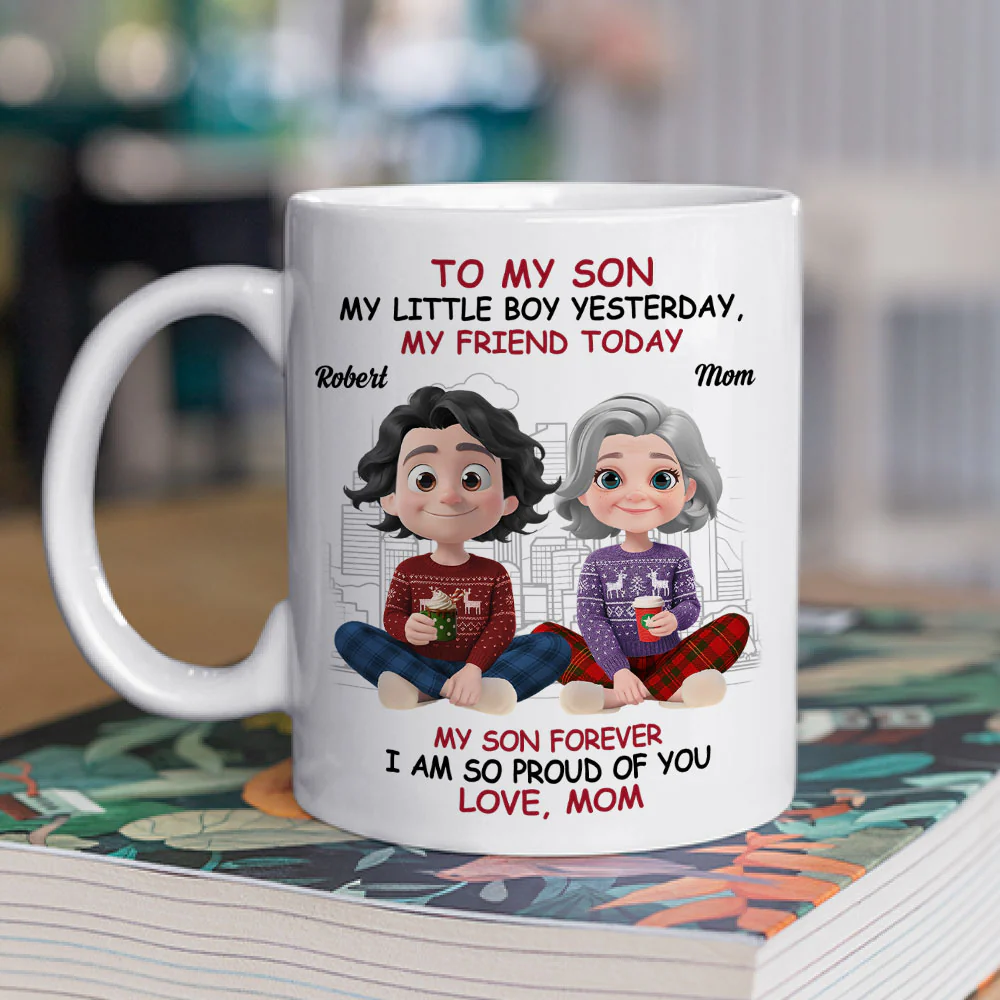 My Little Boy My Strength - Personalized Custom Coffee Mug - Image 2