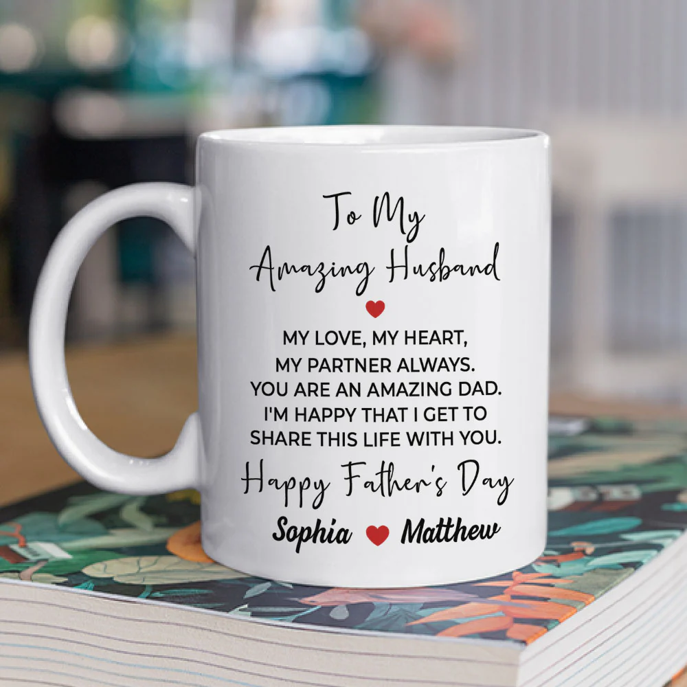 My Love My Heart - Personalized Custom Coffee Mug - Image 2
