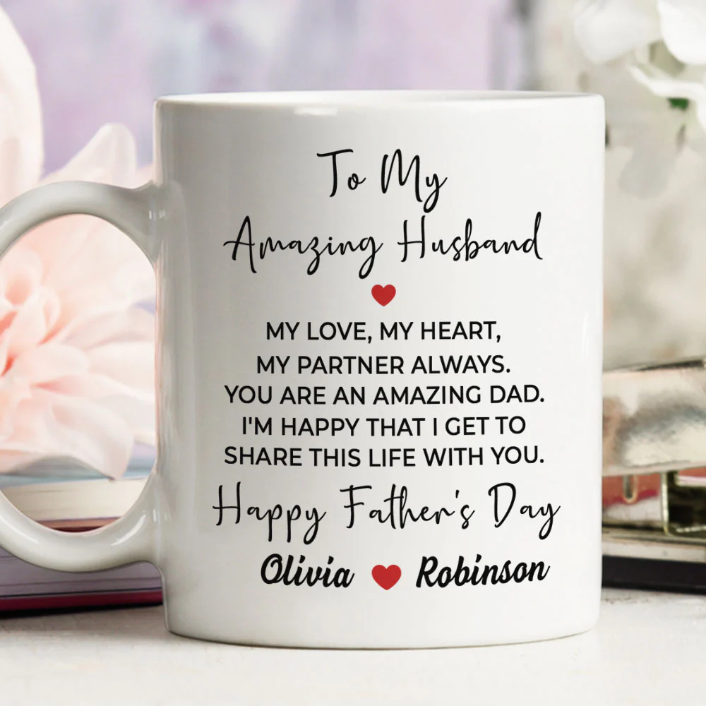 My Love My Heart - Personalized Custom Coffee Mug - Image 6