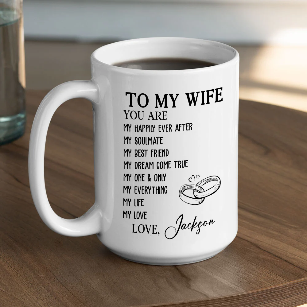 My Love My Life - Personalized Custom Coffee Mug - Image 5