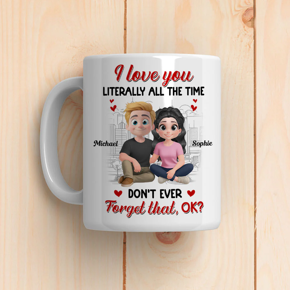 My Love Never Takes Breaks - Personalized Custom Coffee Mug - Image 5