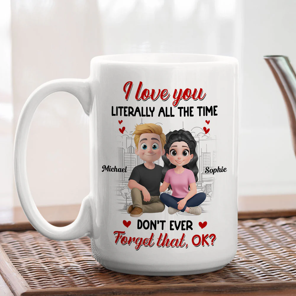 My Love Never Takes Breaks - Personalized Custom Coffee Mug - Image 9