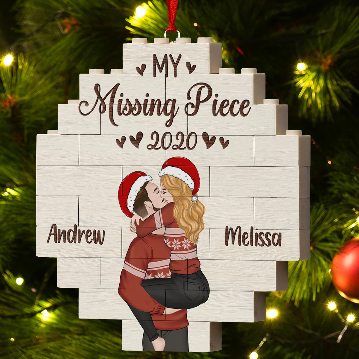 My love - Personalized Custom Puzzle Ornament - Image 2