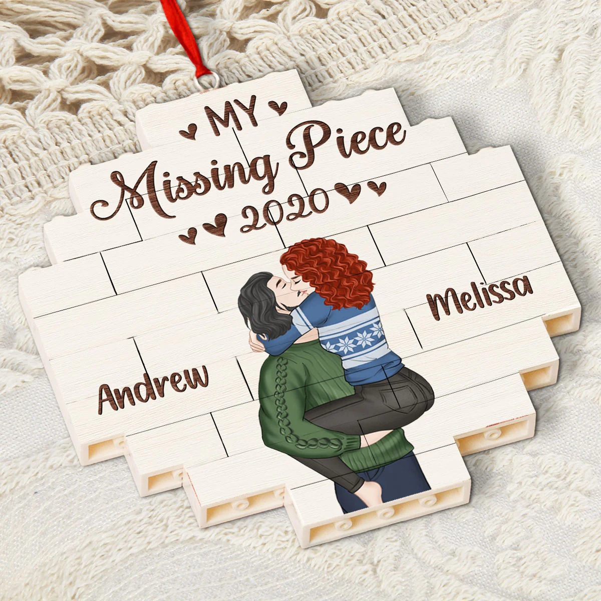 My love - Personalized Custom Puzzle Ornament - Image 5