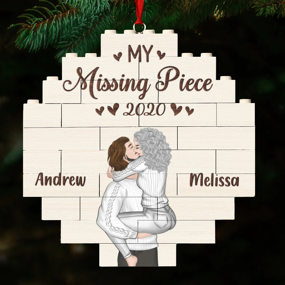 My love - Personalized Custom Puzzle Ornament - Image 6
