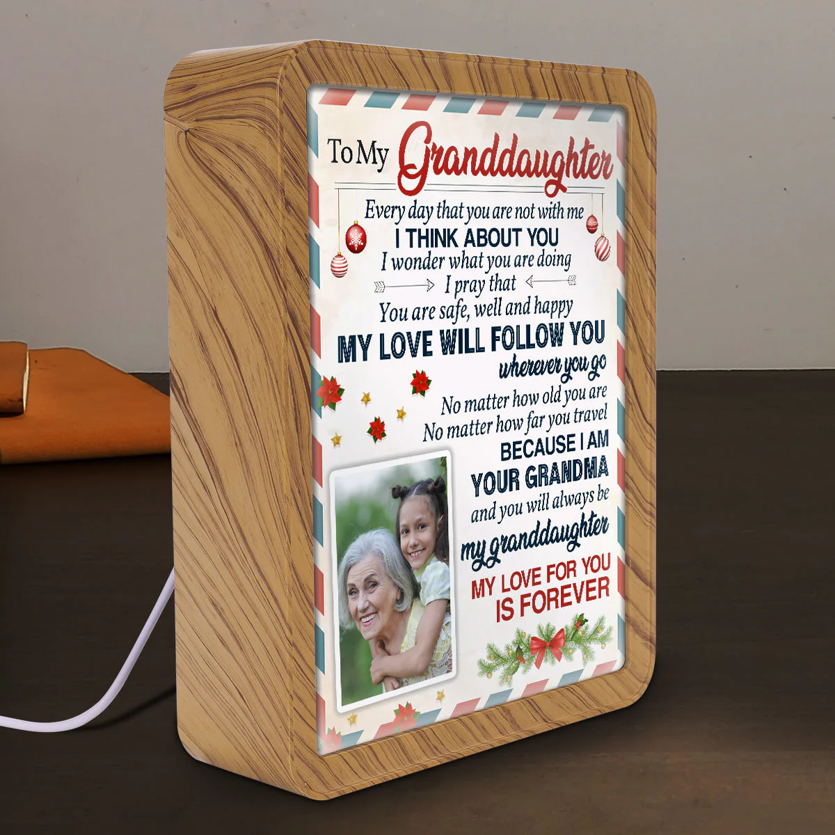 My Love Will Follow You Wherever You Go - Personalized Custom Magic Mirror - Image 2